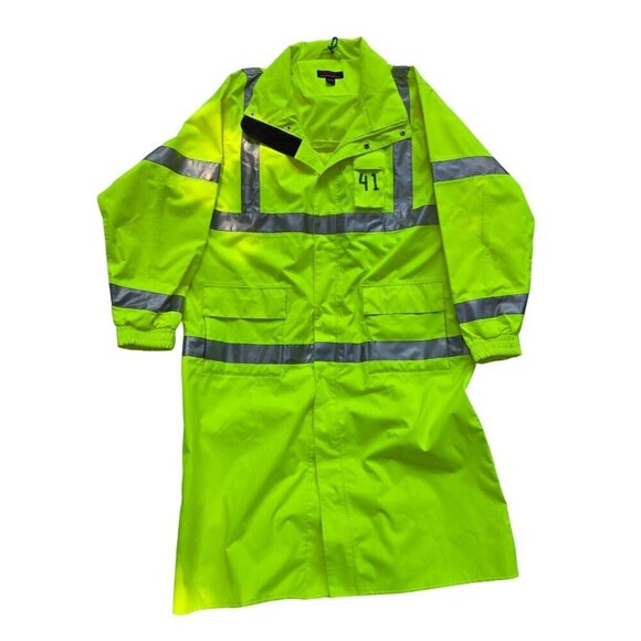 Tingley Men's High-Visibility Reflective Raincoat 2XL Yellow Waterproof - Picture 2 of 12